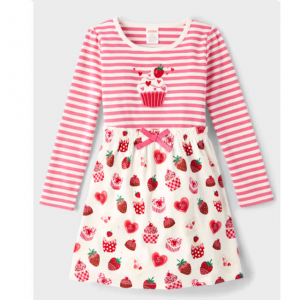 Gymboree  Girls Striped Strawberry Fit And Flare 连衣裙