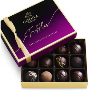 松露黑巧克力礼盒, 12 颗