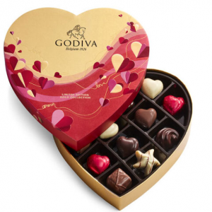 情人节心形什锦巧克力礼盒，14 块