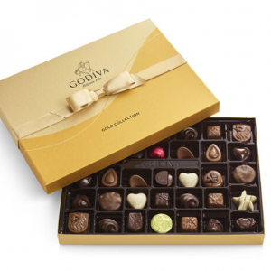 什锦巧克力金礼盒，金丝带，36 件