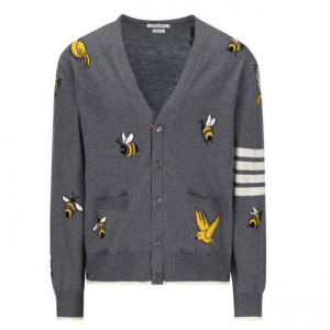 Thom Browne 4-Bar Striped Buttoned Cardigan