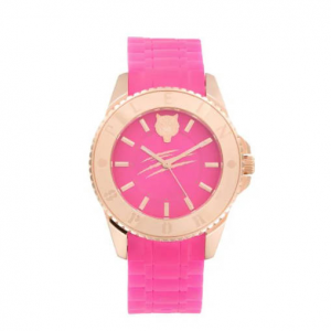 Plein Sport Glam IP Rose Gold & Silicone Strap 手表