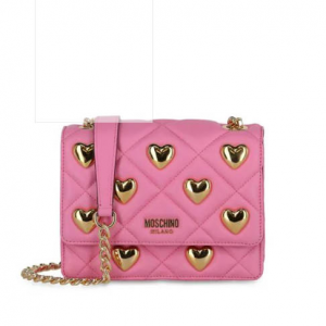 Moschino Heart Studded Quilted 单肩包