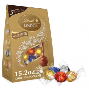 Lindt LINDOR Assorted Chocolate Truffles, Kosher, 15.2 Ounce Bag @ Amazon