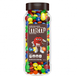 M&M's Milk Chocolate Resealable Bulk Candy Jar - 25.5 oz @ Walmart