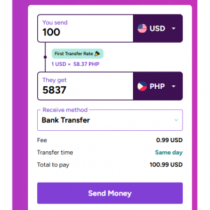 First Three Money Transfers FREE @ World Remit