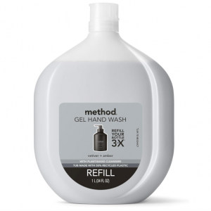 Method 精油洗手液替换装 温暖木质香 34oz @ Amazon