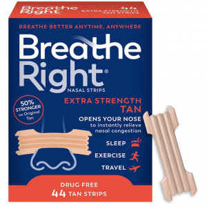 Breathe Right Nasal Strips, Extra Strength, Tan Nasal Strips, 44ct @ Amazon