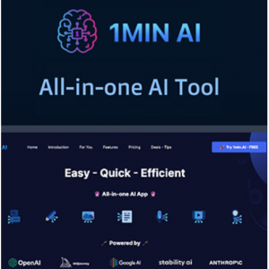 StackSocial - 1min.AI高级商业计划终身订阅，1.9折