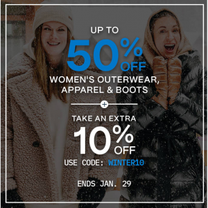 Sporting Life - Up to 50% Off + Extra 10% Off Women's Outerwear, Apparel & Boots