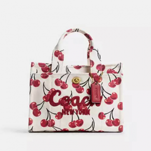 Coach Cargo 26 樱桃印花托特包