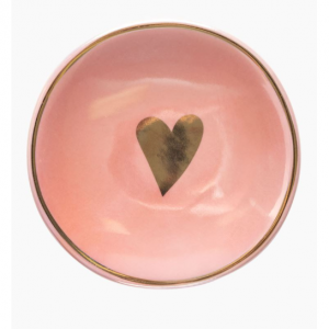 金心粉色有机戒指碗