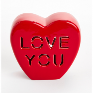 红色爱你 LED 陶瓷心