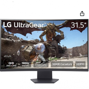 33% off LG 32GS60QC-B Ultragear 32-inch Curved Gaming Monitor @Amazon