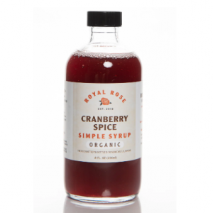 Cranberry Spice Organic Simple Syrup @ Royal Rose Syrups