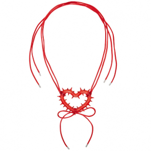 HUGO KREIT Red Spiky Heart Necklace