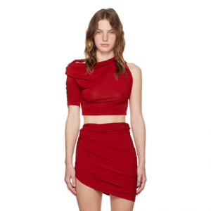 JACQUEMUS 红色 Les Rayures “Le haut Drapeado” T 恤