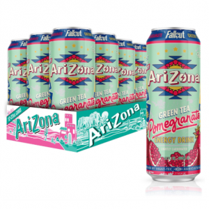 AriZona x Fallout Pomegranate Green Tea - 234mg Natural Caffeine per Can @ Amazon