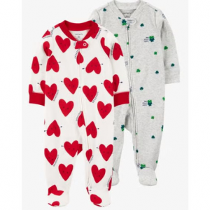 Baby 2-Pack Holiday 2-Way Zip Cotton Sleep & Play Pajamas