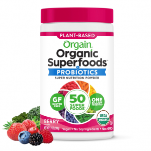 Orgain Organic Greens Powder + 50 Superfoods, Berry - 1 Billion Probiotics - 0.62lb @ Amazon