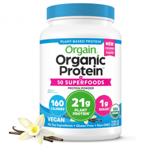 Orgain Organic Vegan Protein + 50 Superfoods Powder, Vanilla Bean - 2.02 lb @ Amazon