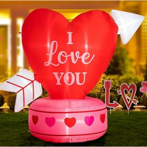 Glitzhome 充气情人节爱心带箭头