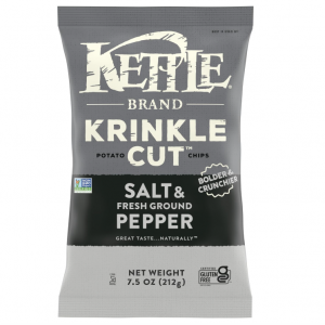 Kettle Brand Krinkle Cut Salt and Fresh Ground Pepper Kettle Potato Chips, 7.5 Oz @ Amazon