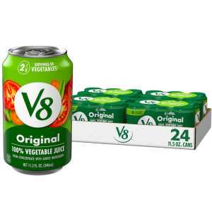 V8 Original 100% Vegetable Juice, 11.5 fl oz Can (4 Cases of 6 Cans) @ Amazon