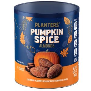 PLANTERS Fall Edition Pumpkin Spice Almonds, Pumpkin Spice Snacks, 15.25 oz Canister @ Amazon