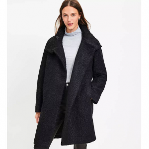 LOFT Curly Funnel Neck Coat