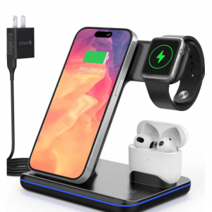 $14 off 3 in 1 Wireless Charger, 15W Fast Charging Station @OverHalfSale.com	