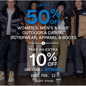 Sporting Life - Up to 50% Off + Extra 10% Off Outdoor & Casual Outerwear, Apparel & Boots