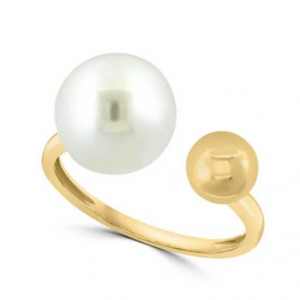 Saks Fifth Avenue 14K Yellow Gold & Freshwater 戒指