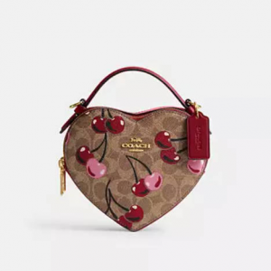 New Arrival: Coach Heart Crossbody Bag In Signature Canvas With Cherry Print @ Coach Outlet