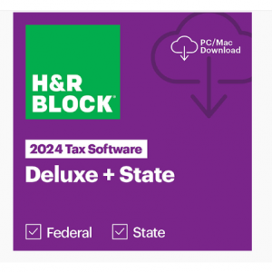 StackSocial - H&R Block Tax Software Deluxe + State 2024 PC/Mac 報稅軟件，6.7折