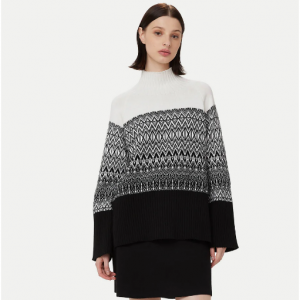 69% Off The Fair Isle Sweater in Black @ Frank And Oak 