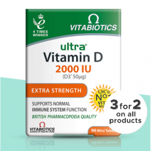 Vitabiotics 强效维生素D 2000IU 96 粒