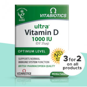 Vitabiotics 强效维生素D 1000IU 96 粒