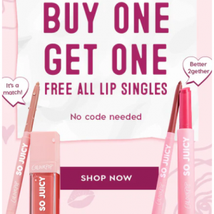 Buy One Get One FREE on All Lip Singles @ ColourPop