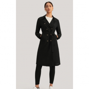 クラシック ダブルブレスト シルク トレンチコート