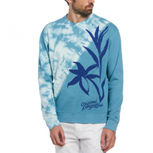 French Terry Tie Dye Crew Neck Sweater
