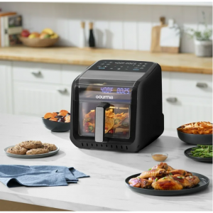 Gourmia Panorama 7-QT Digital Air Fryer w/ Panoramic View, Holographic Display, & 12 Presets, New