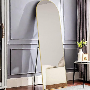 GlasFlength Full Length Mirror with Stand, 59"X16" Aluminum Alloy Floor Standing Mirror @ Amazon