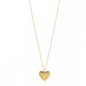 Belk Long Gold Tone 爱心项链