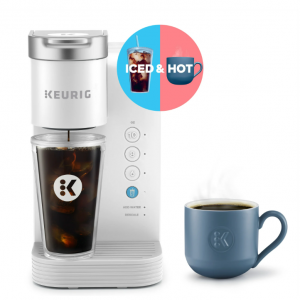 Keurig K-Iced Essentials Iced and Hot Single-Serve K-Cup Pod Coffee Maker, White @ Walmart