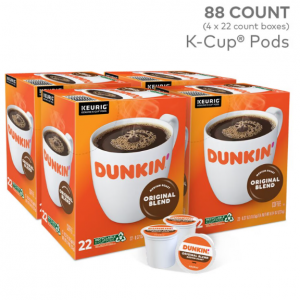 Dunkin' Original Blend Coffee Keurig® K-Cup® Pods, Medium Roast, 88/Carton