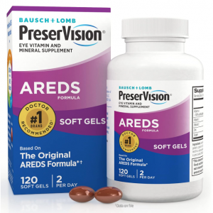 PreserVision Eye Vitamin & Mineral Supplement, from Bausch + Lomb, 120 Count (Pack of 1) @ Amazon