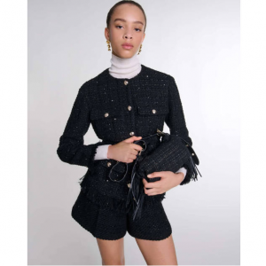Maje Sequinned tweed jacket