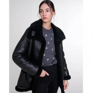 Maje Reversible leather coat