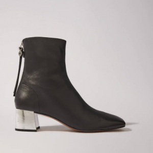 Maje Square-toed leather boots